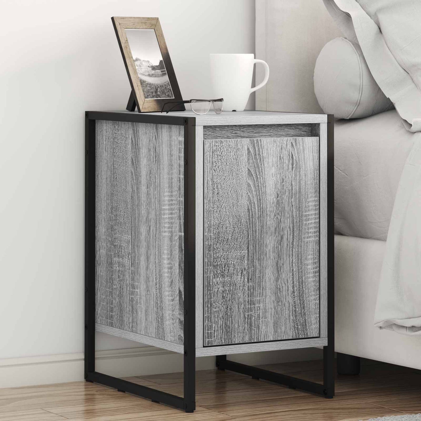 vidaXL Κομοδίνο Γκρι Sonoma 39,5 x 30 x 50 εκ Επεξεργασμένο Ξύλο