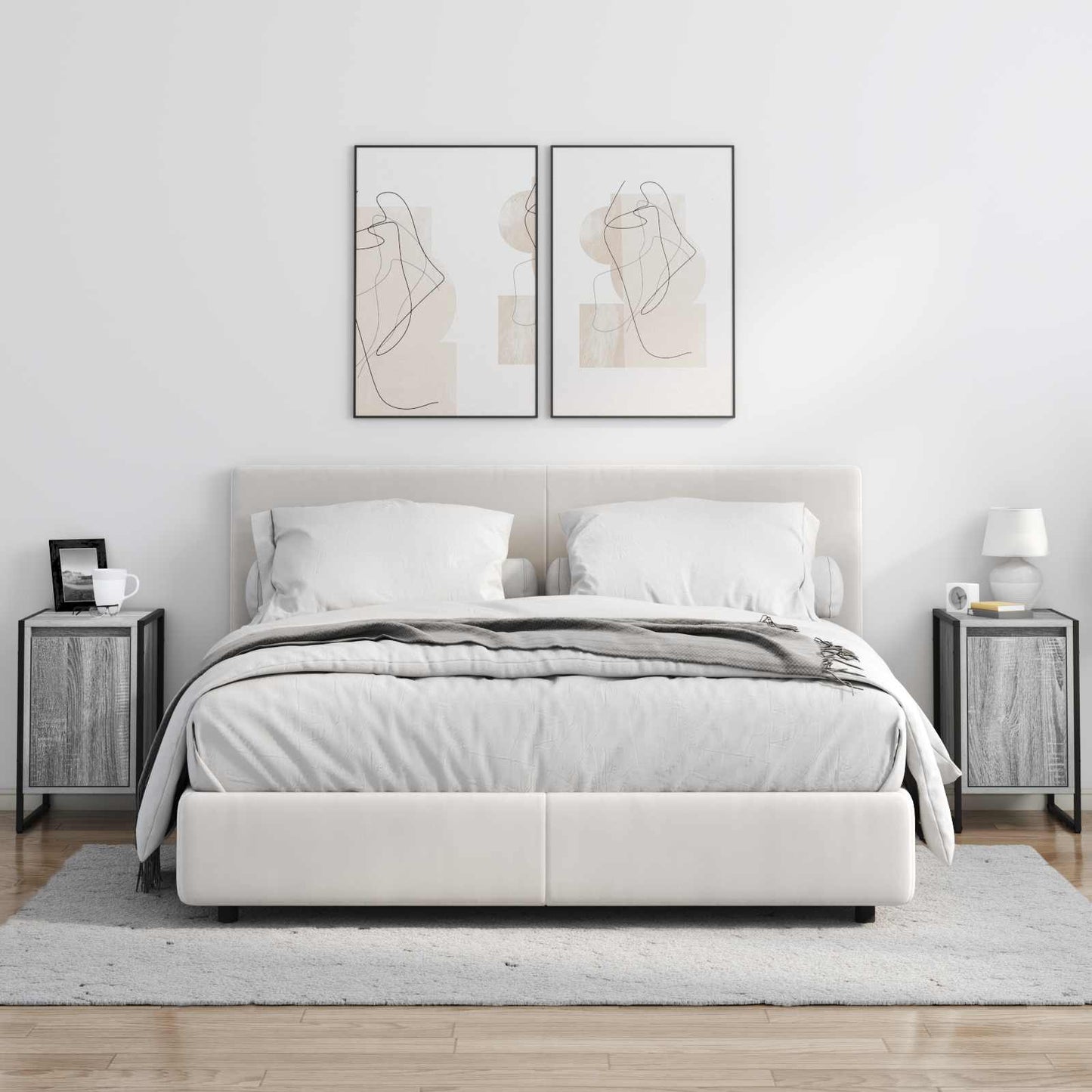 vidaXL Κομοδίνο Γκρι Sonoma 39,5 x 30 x 50 εκ Επεξεργασμένο Ξύλο