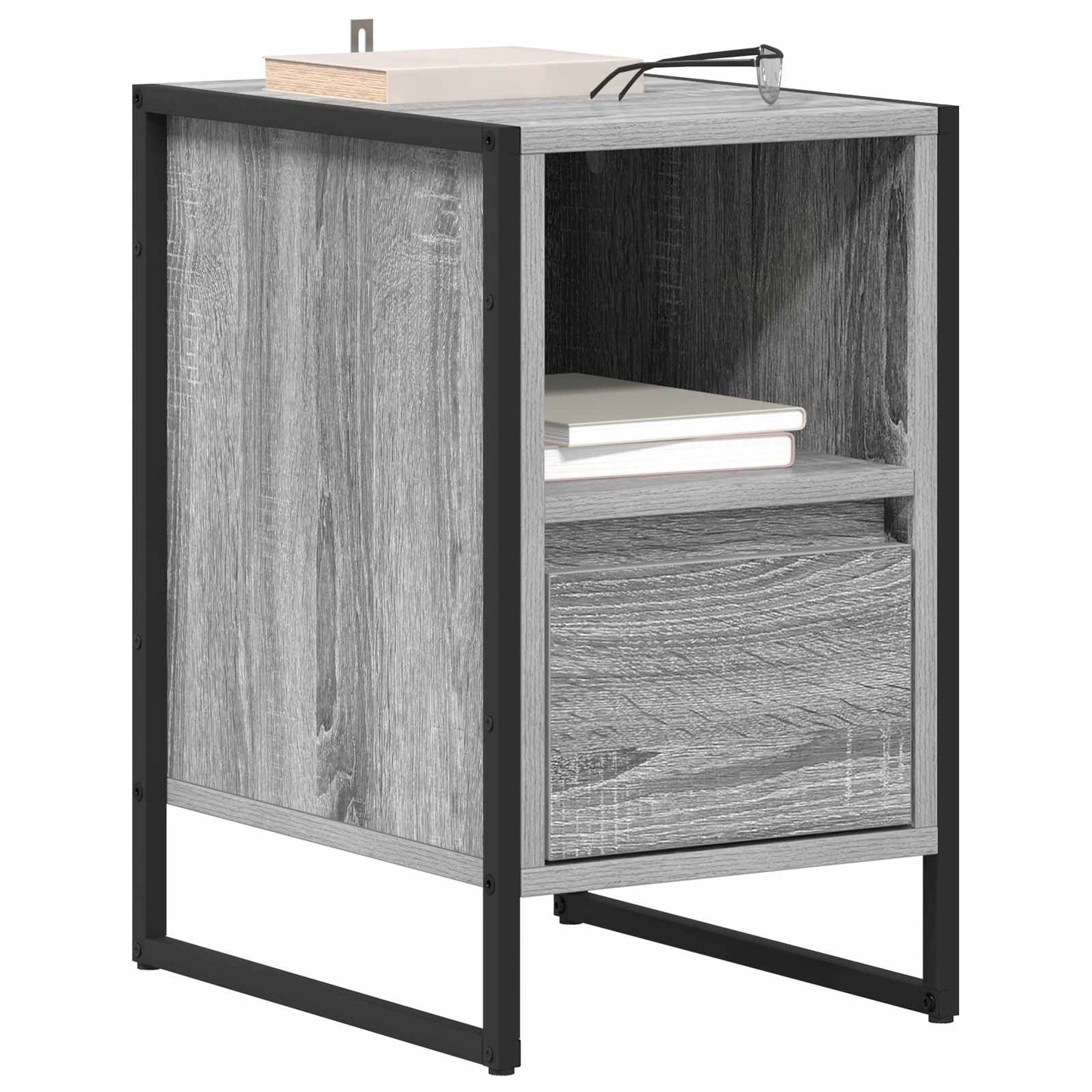 vidaXL Κομοδίνο Γκρι Sonoma 39,5 x 30 x 50 εκ Επεξεργασμένο Ξύλο