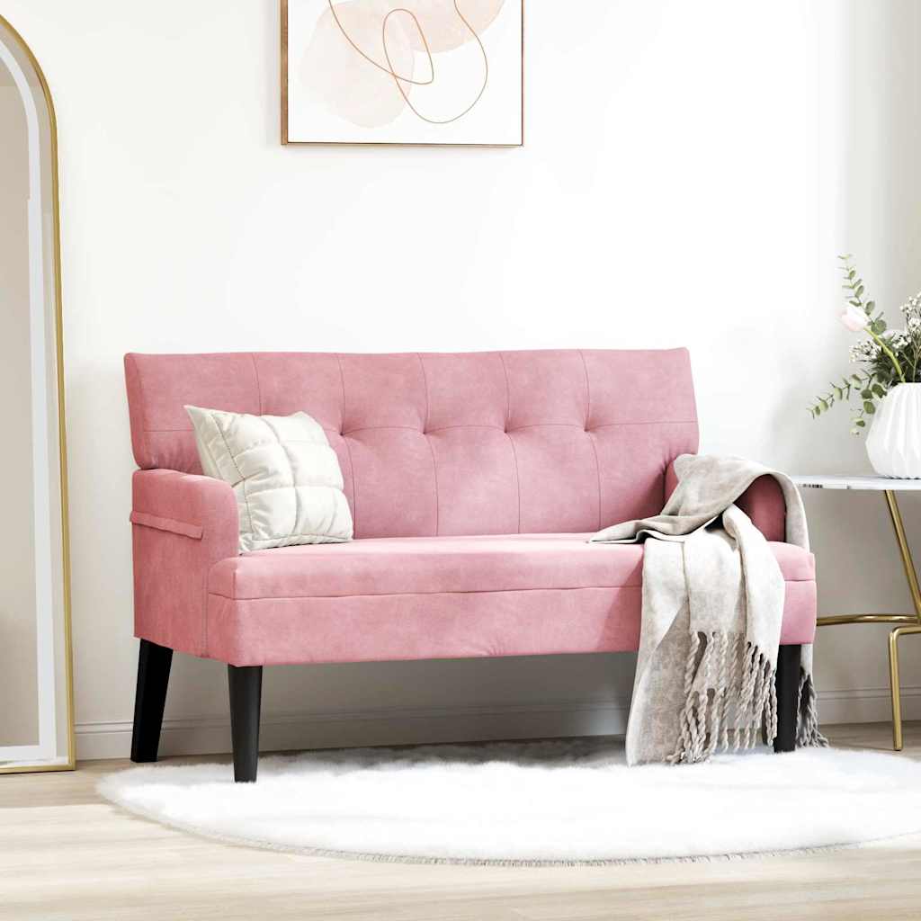 vidaXL Καναπές Chesterfield Ροζ 112 x 65.5 x 75 εκ. Βελούδο