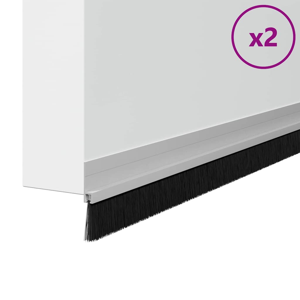 vidaXL Αυτοκόλλητες σφραγίδες πόρτας 2 pcs Ασημί 100 cm