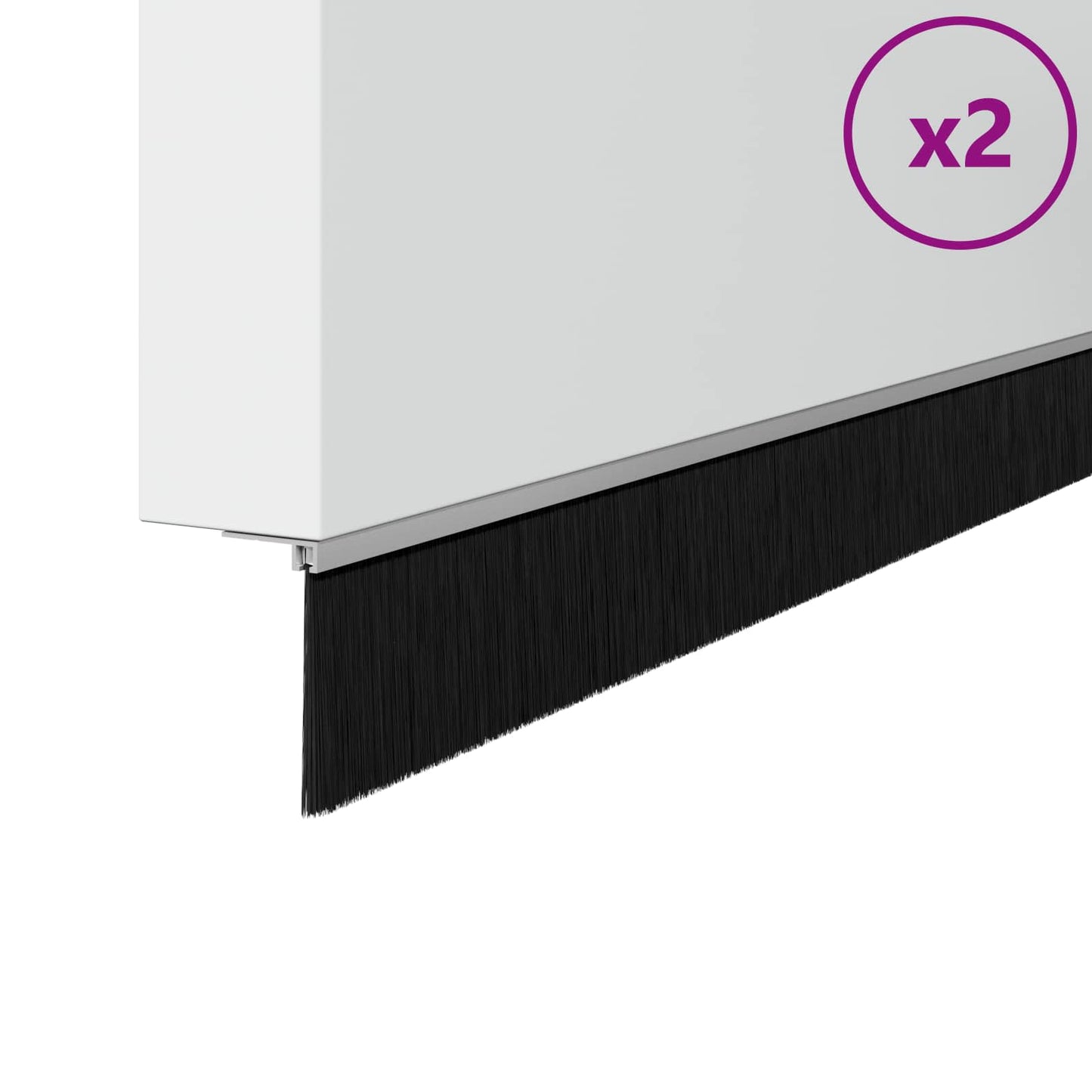 vidaXL Αυτοκόλλητες σφραγίδες πόρτας 2 pcs Ασημί 100 cm