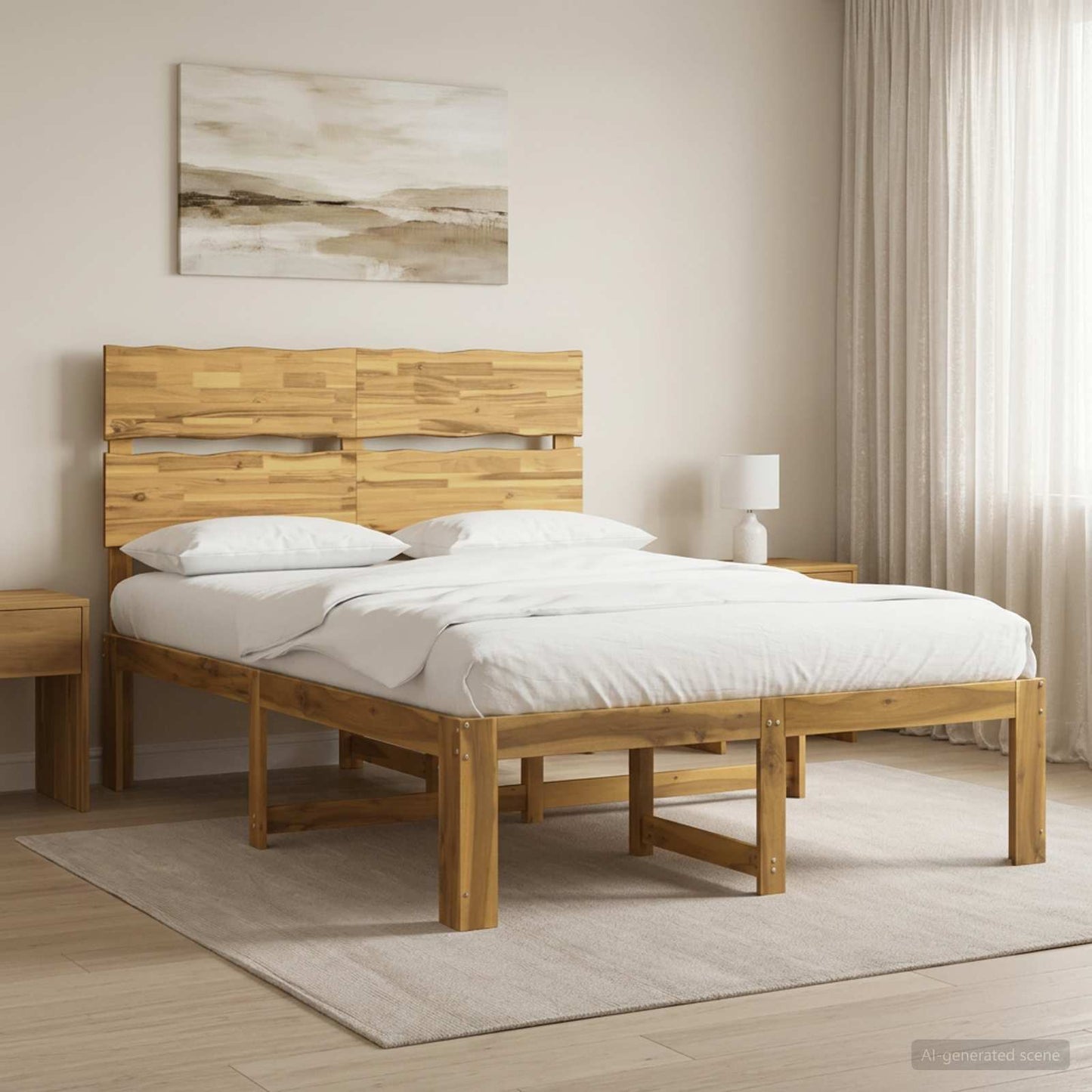 vidaXL Διπλό Κρεβάτι με Κεφαλάρι ROSTOCK Λευκό 120 x 190 cm