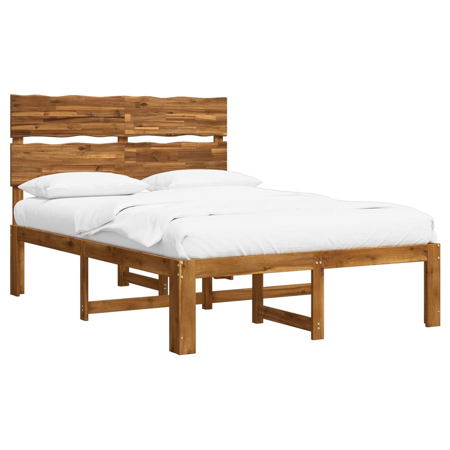 vidaXL Διπλό Κρεβάτι με Κεφαλάρι ROSTOCK Φυσικό 150 x 200 cm