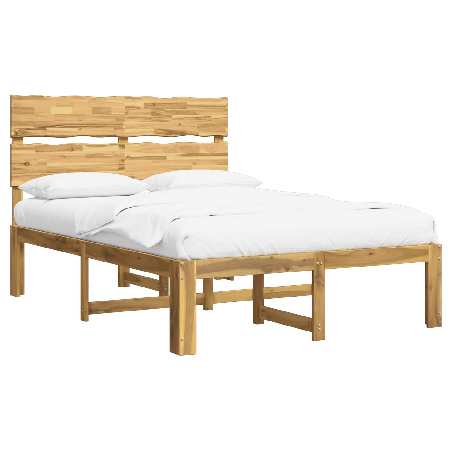 vidaXL Διπλό Κρεβάτι με Κεφαλάρι ROSTOCK Λευκό 150 x 200 cm