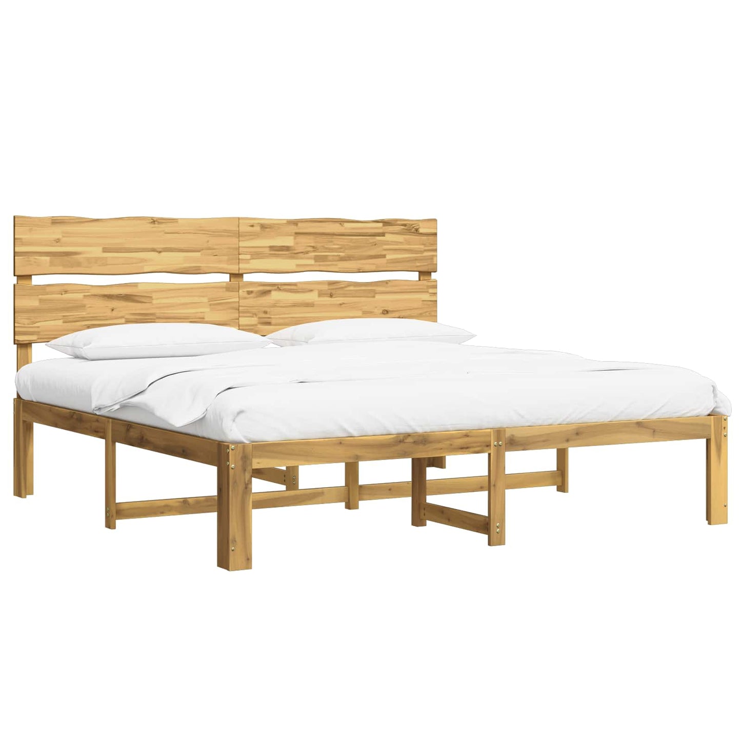 vidaXL Διπλό Κρεβάτι με Κεφαλάρι ROSTOCK Λευκό 200 x 200 cm