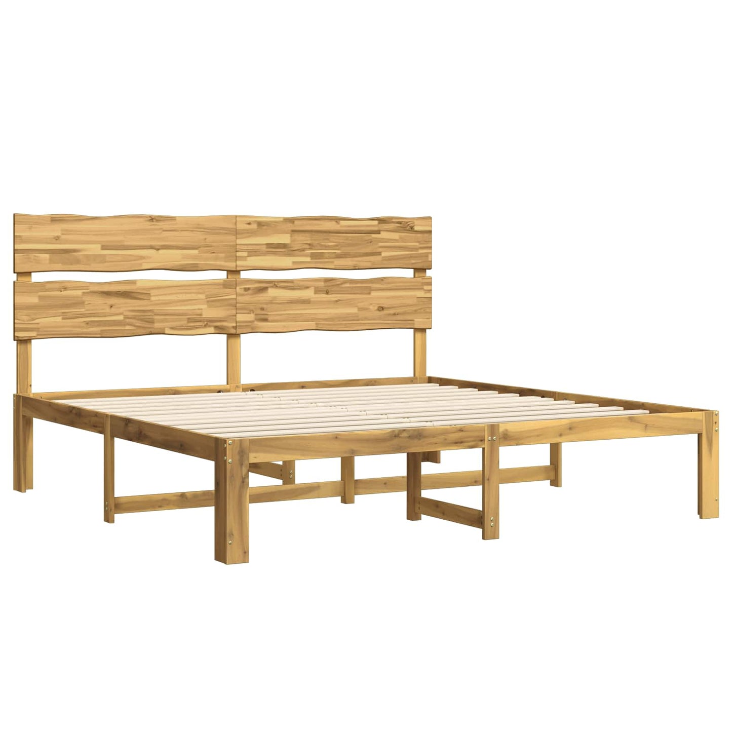 vidaXL Διπλό Κρεβάτι με Κεφαλάρι ROSTOCK Λευκό 200 x 200 cm