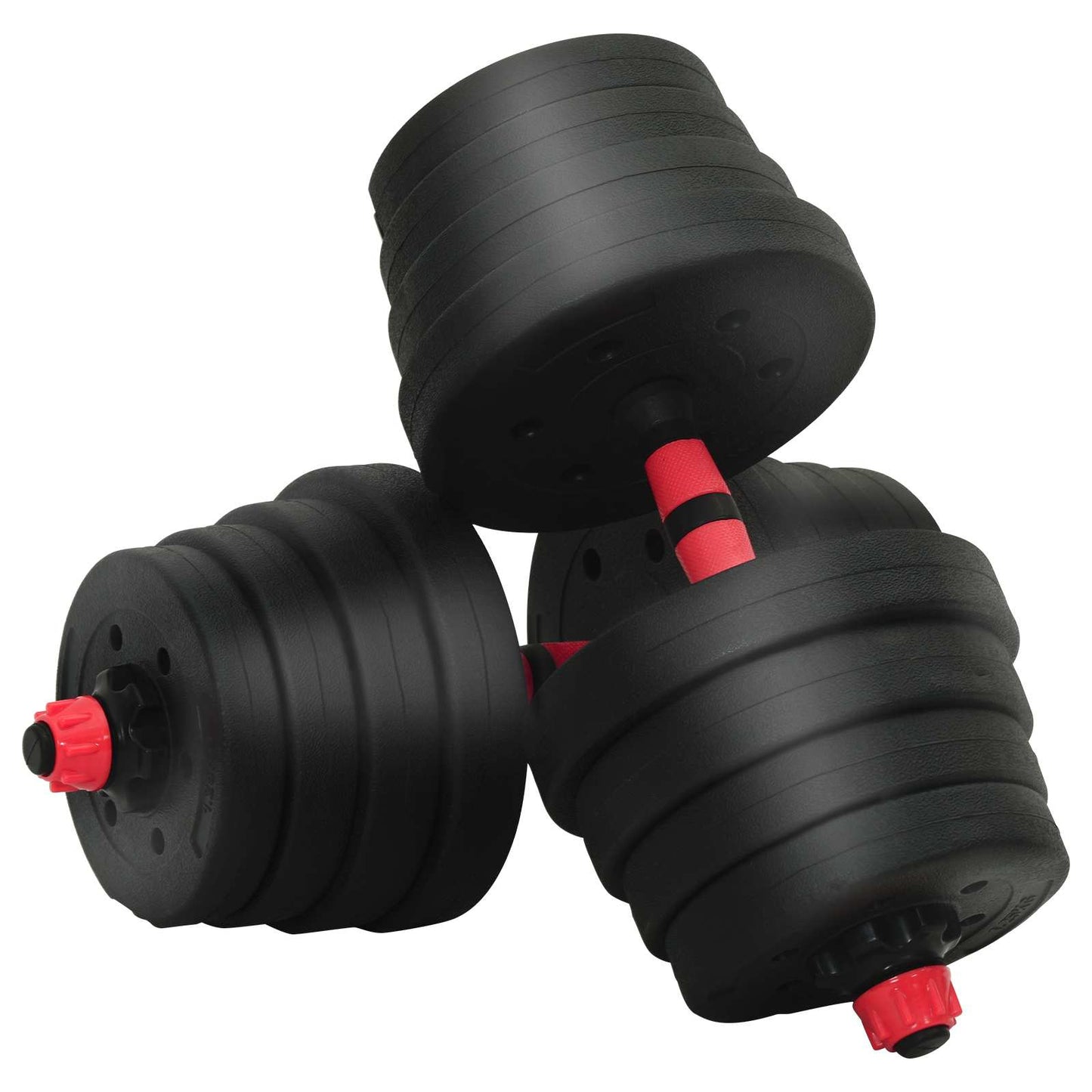 vidaXL Σετ Αλτήρα 2 σε 1 Μαύρο και Κόκκινο 121 x 19,5 x 19,5 cm