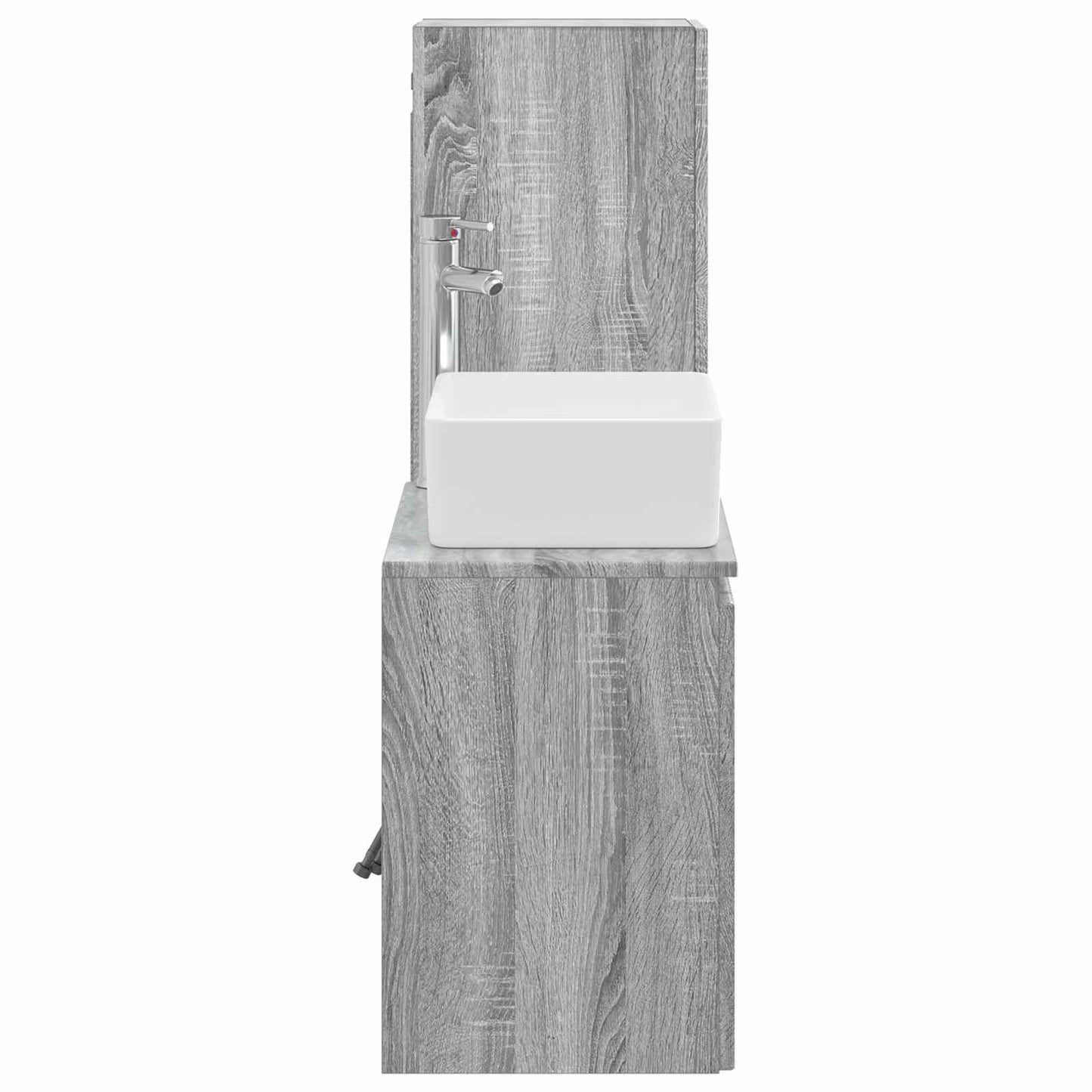 vidaXL Σετ Επίπλων Μπάνιου 2 τμχ. Γκρι Sonoma 33 x 34,5 x 100 εκ