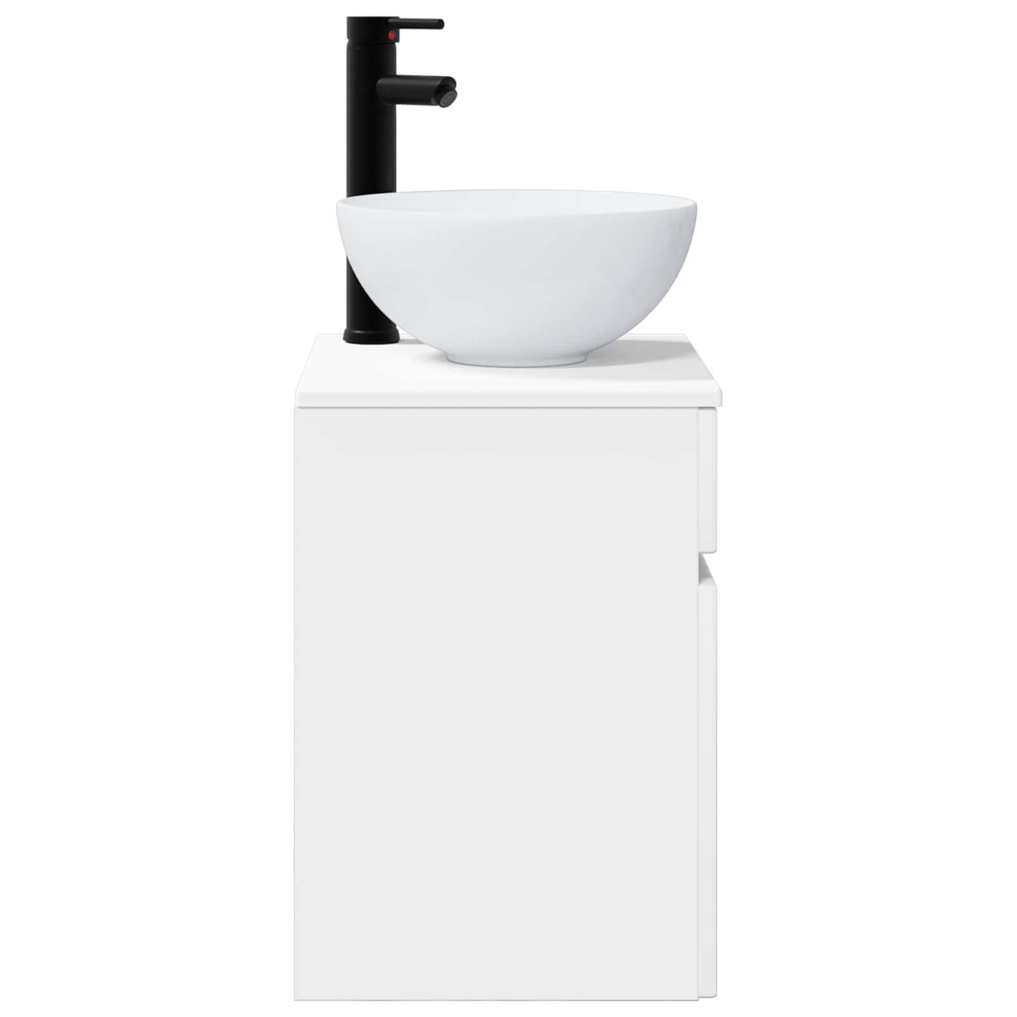 vidaXL Επιτοίχιος νιπτήρας βανίλιας Λευκό 39 x 41 x 64,5 εκ.