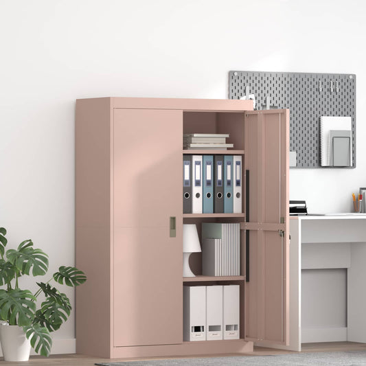 vidaXL Ντουλάπι αποθήκευσης Ροζ 90 x 40 x 140 cm Ατσάλι