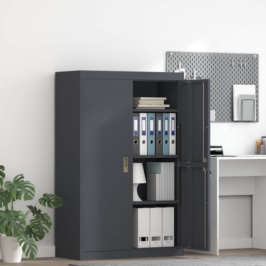 vidaXL Ντουλάπι αποθήκευσης Ανθρακί 90 x 40 x 140 cm Ατσάλι