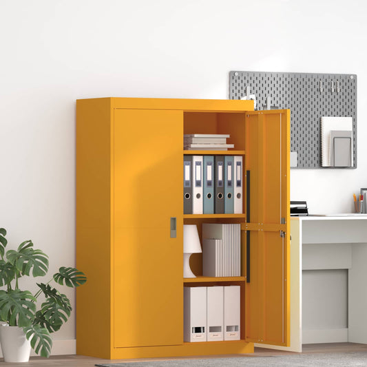 vidaXL Ντουλάπι αποθήκευσης Χαμομηλί κίτρινο 90 x 40 x 140 cm Ατσάλι