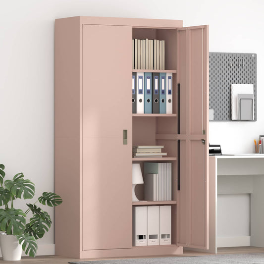 vidaXL Ντουλάπι αποθήκευσης Ροζ 90 x 40 x 180 cm Ατσάλι
