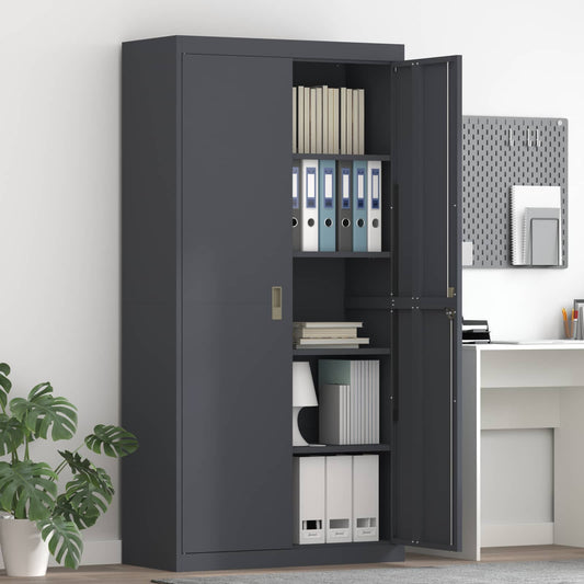 vidaXL Ντουλάπι αποθήκευσης Ανθρακί 90 x 40 x 180 cm Ατσάλι