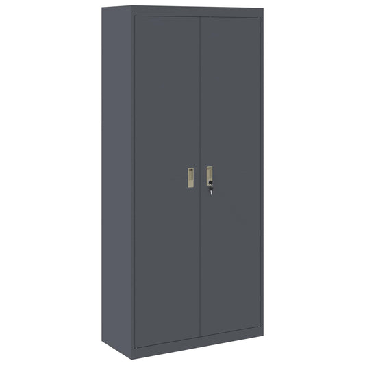vidaXL Ντουλάπι αποθήκευσης Ανθρακί 90 x 40 x 200 εκ Ατσάλι