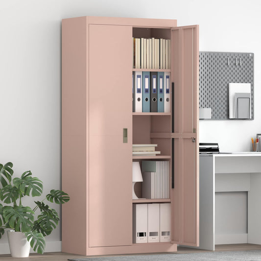 vidaXL Ντουλάπι αποθήκευσης Ροζ 80 x 40 x 180 εκ Ατσάλι