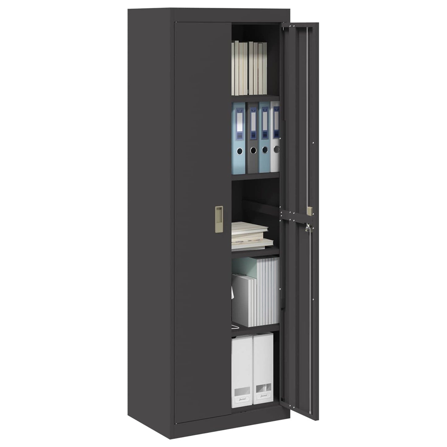 vidaXL Ντουλάπι αποθήκευσης Μαύρο 60 x 40 x 180 εκ Ατσάλι