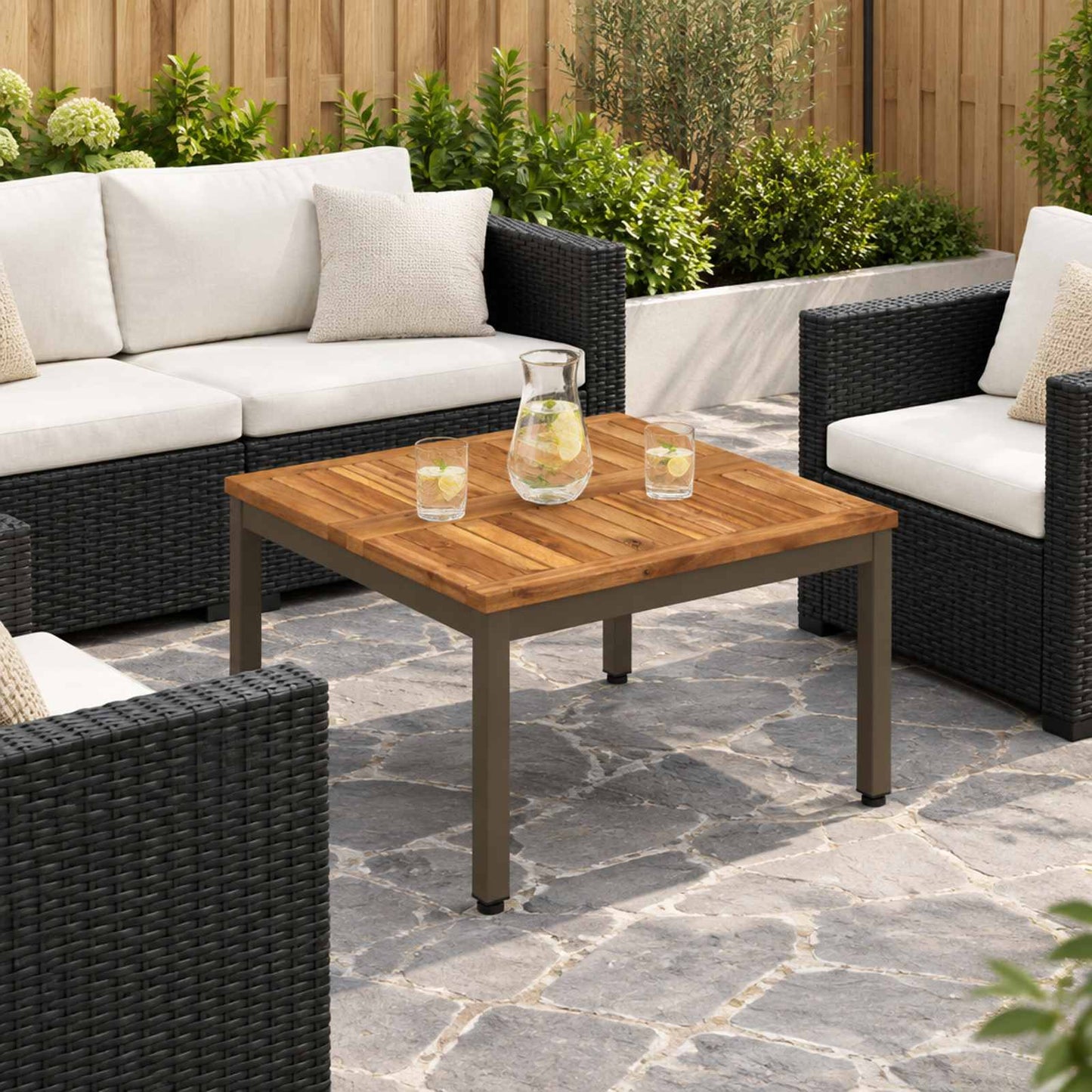 vidaXL Τραπεζάκι σαλονιού Φυσικό και Καφέ 60 x 60,5 x 36 εκ.