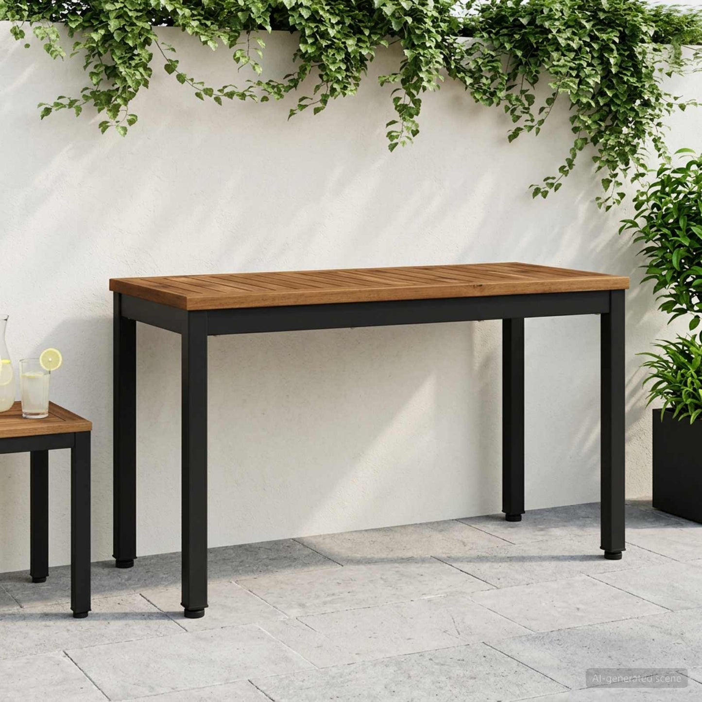 vidaXL Παγκάκι κήπου 80,5 x 35 x 45 εκ Στερεό Ξύλο Ακακίας Ορθογώνιος