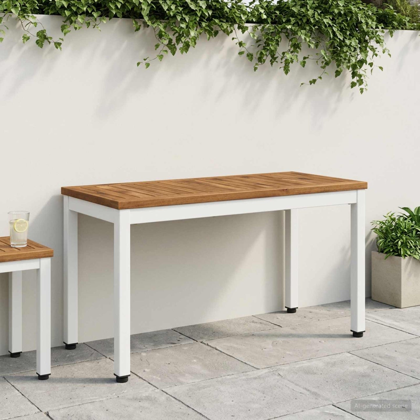 vidaXL Παγκάκι κήπου 80,5 x 35 x 45 εκ Στερεό Ξύλο Ακακίας Ορθογώνιος