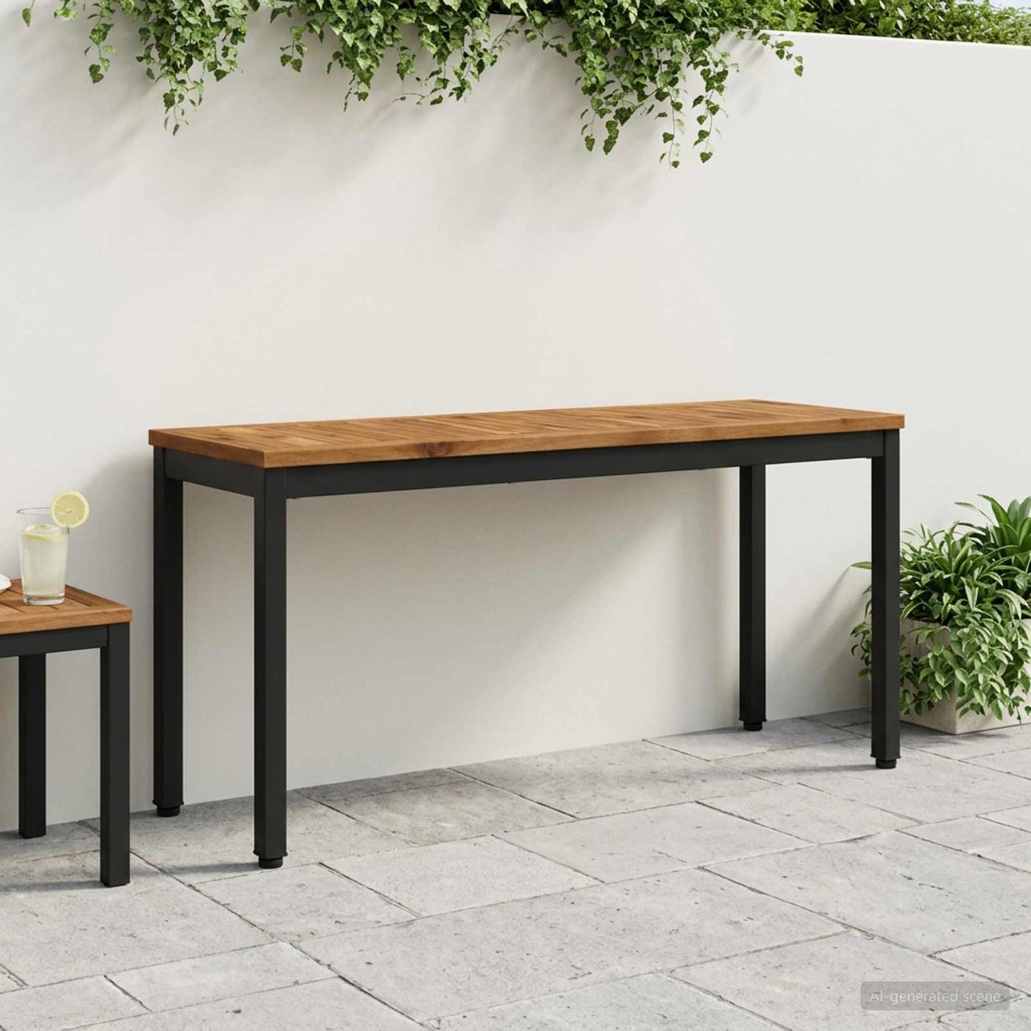 vidaXL Παγκάκι κήπου 108,5 x 35 x 45 εκ Στερεό Ξύλο Ακακίας Ορθογώνιος