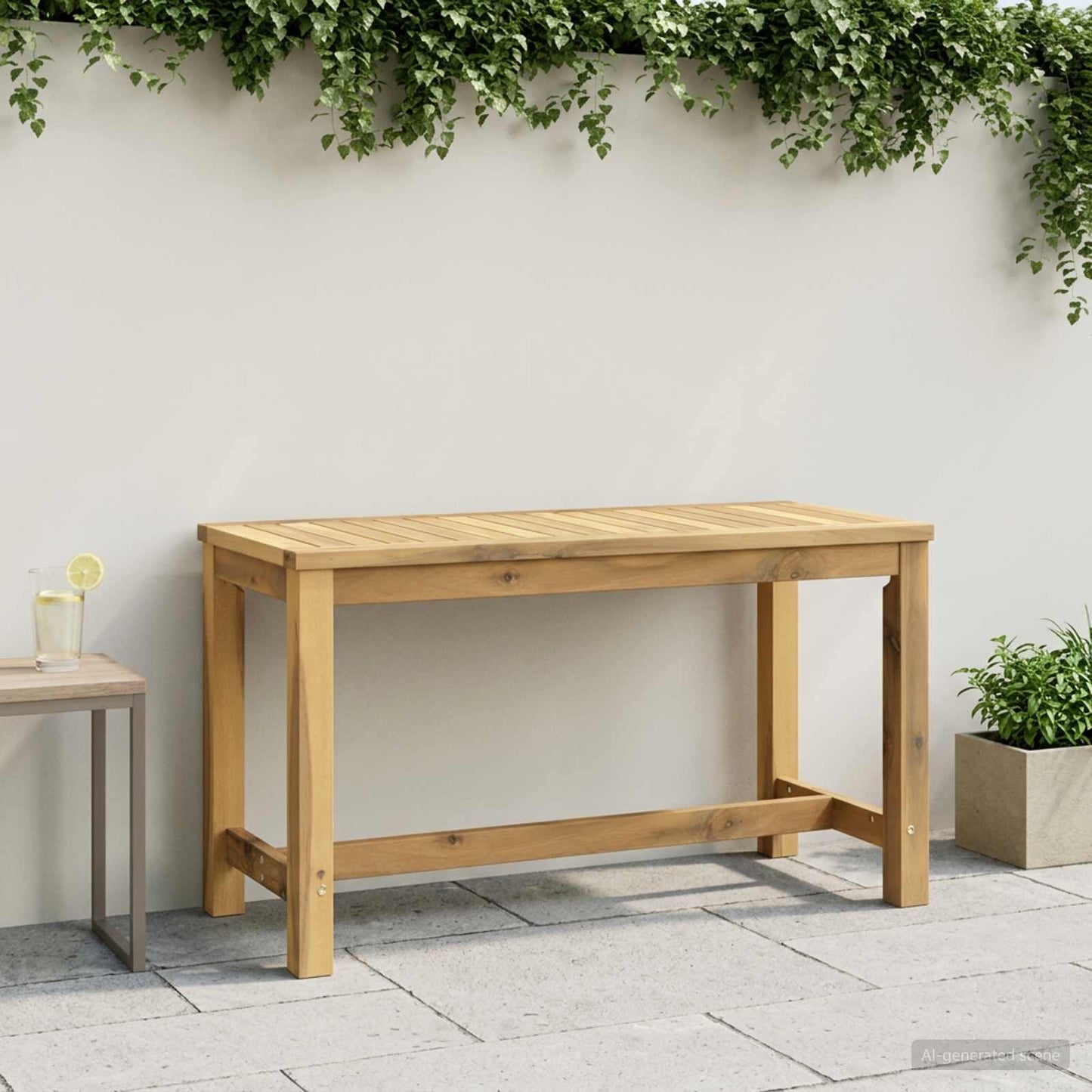 vidaXL Παγκάκι κήπου 80,5 x 35 x 45 εκ Στερεό Ξύλο Ακακίας