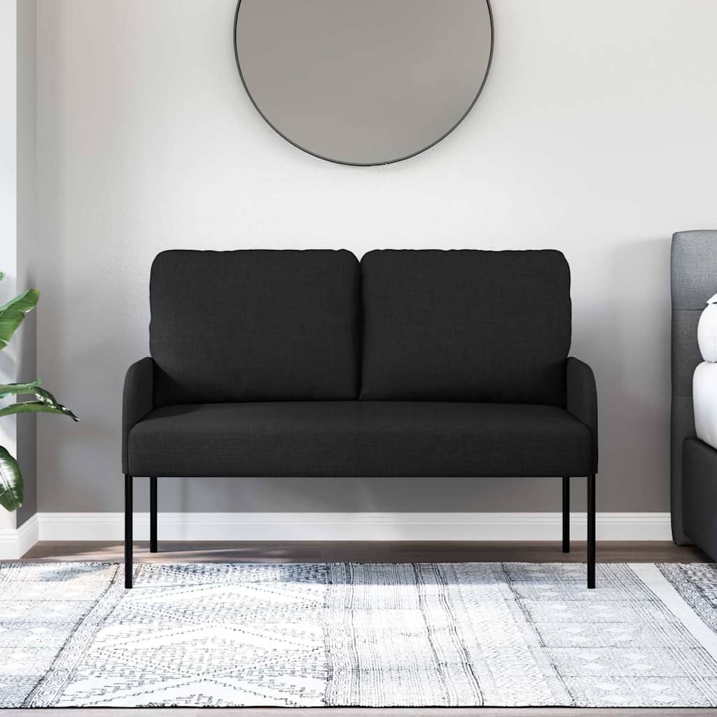 vidaXL Καναπέδες με μαξιλάρι 110cm Μαύρο Κόντρα πλακέ