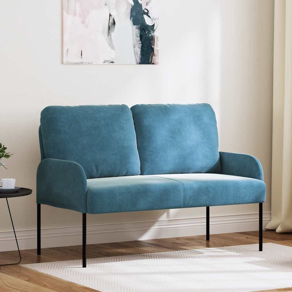 vidaXL Καναπέδες με μαξιλάρι 110cm Μπλε Κόντρα πλακέ
