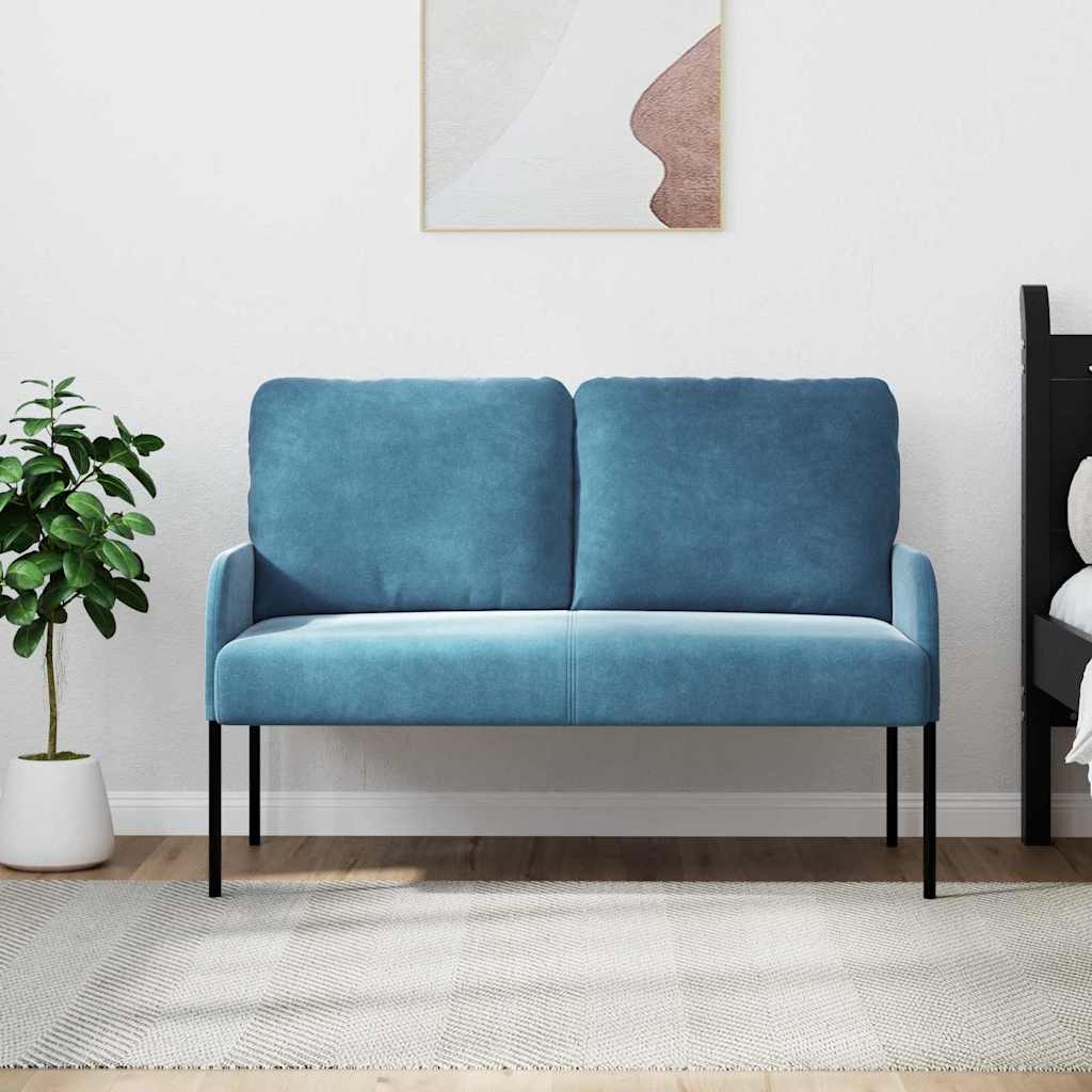 vidaXL Καναπέδες με μαξιλάρι 110cm Μπλε Κόντρα πλακέ