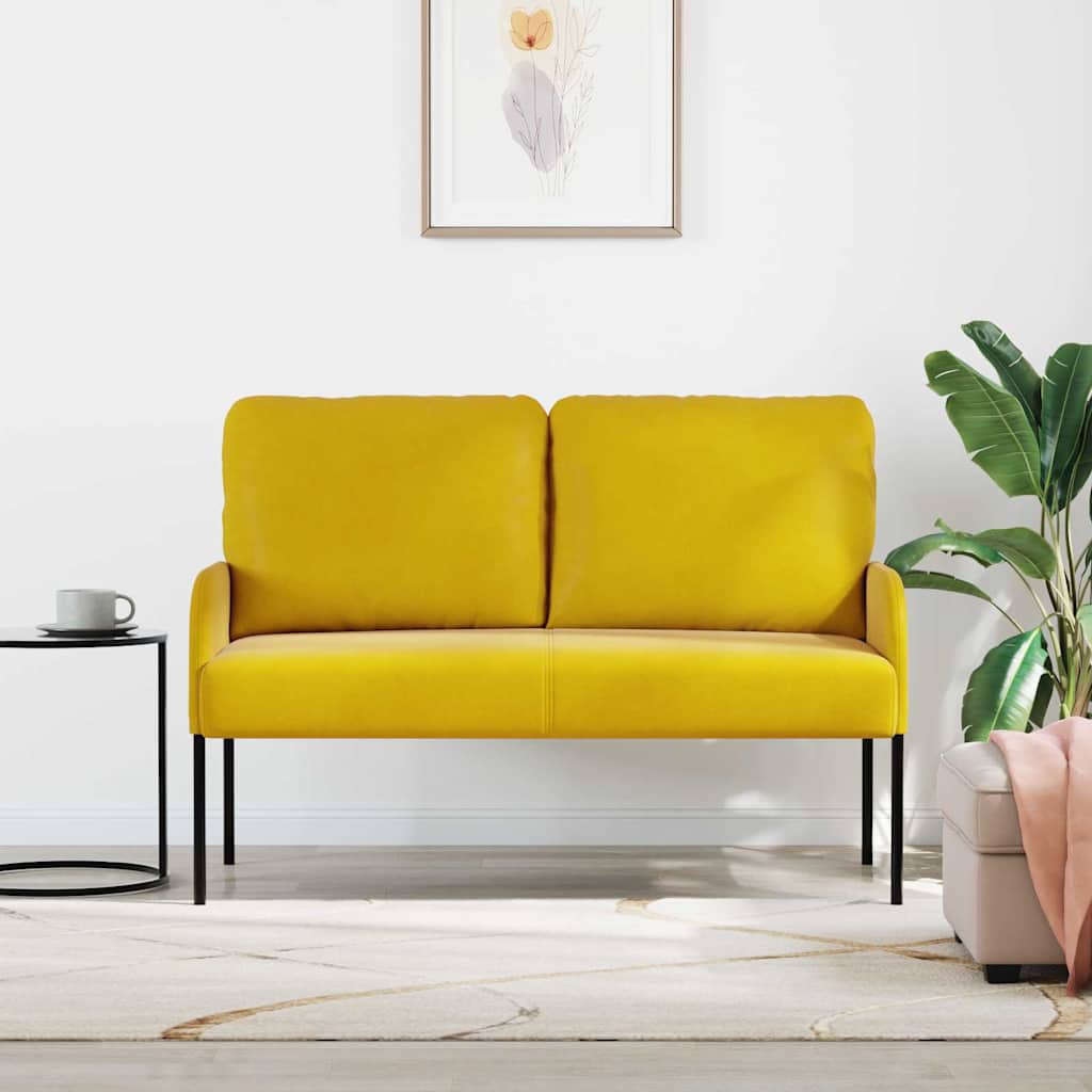 vidaXL Καναπέδες με μαξιλάρι 110cm Κίτρινο Κόντρα πλακέ