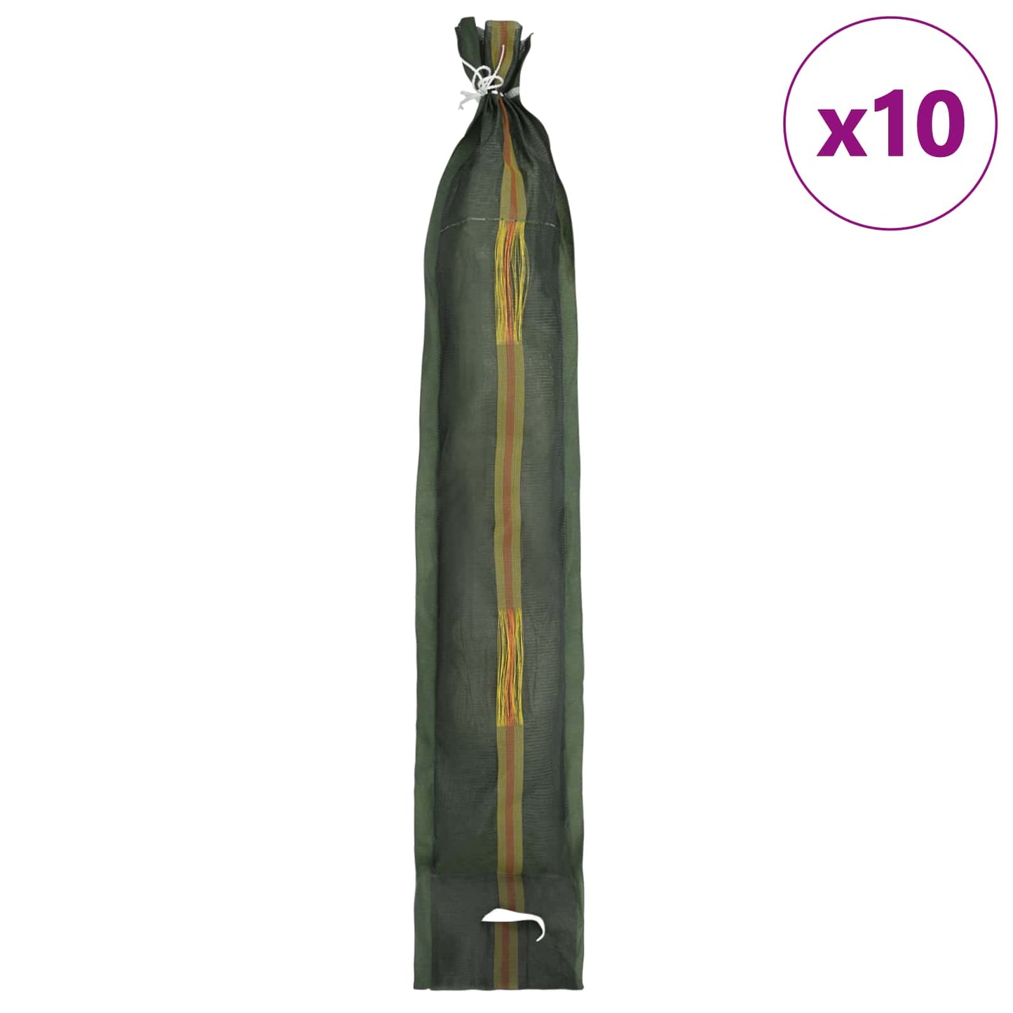 vidaXL Σακιά με άμμο 10 pcs Πράσινο 120 x 27 εκ HDPE