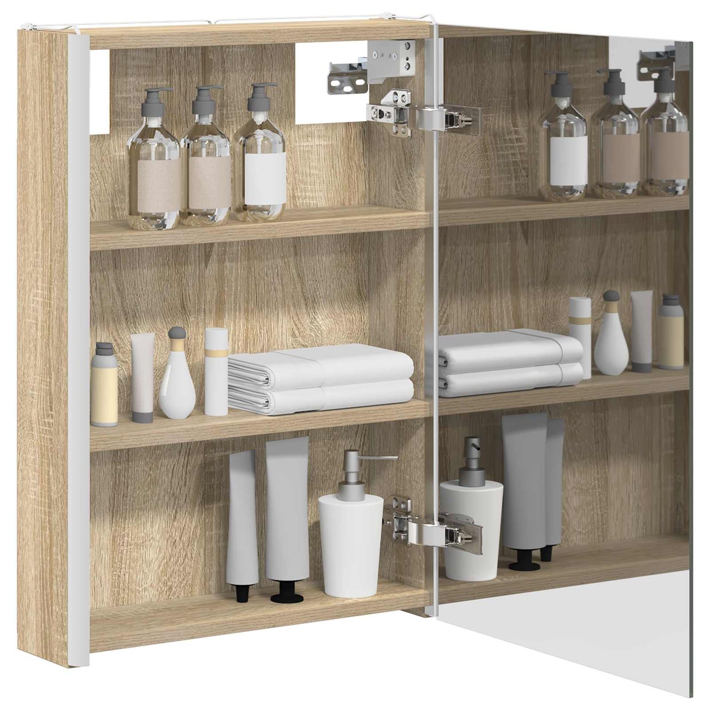vidaXL Καθρέφτης Ντουλάπα Μπάνιου Δρύς Sonoma 43 x 11,5 x 60,5 εκ.