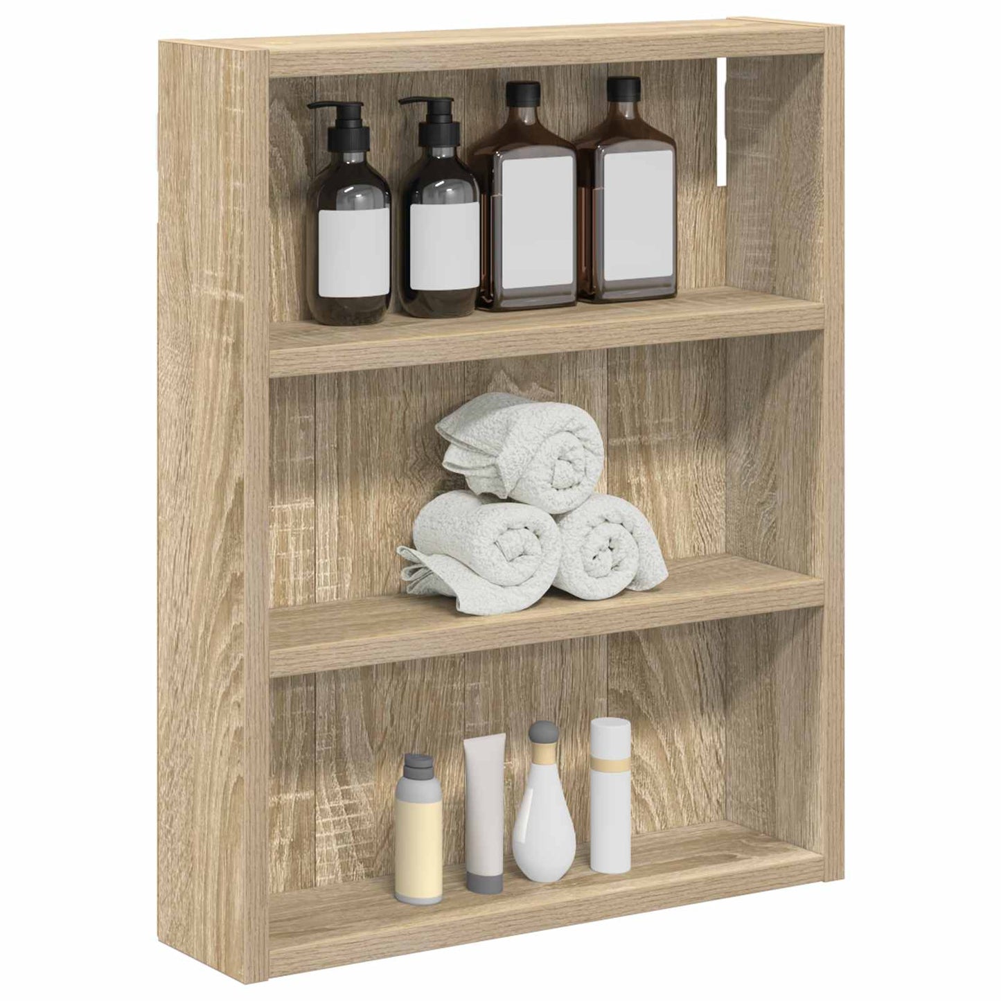 vidaXL Ντουλάπα τοίχου μπάνιου Δρύς Sonoma 40 x 10 x 50 εκ