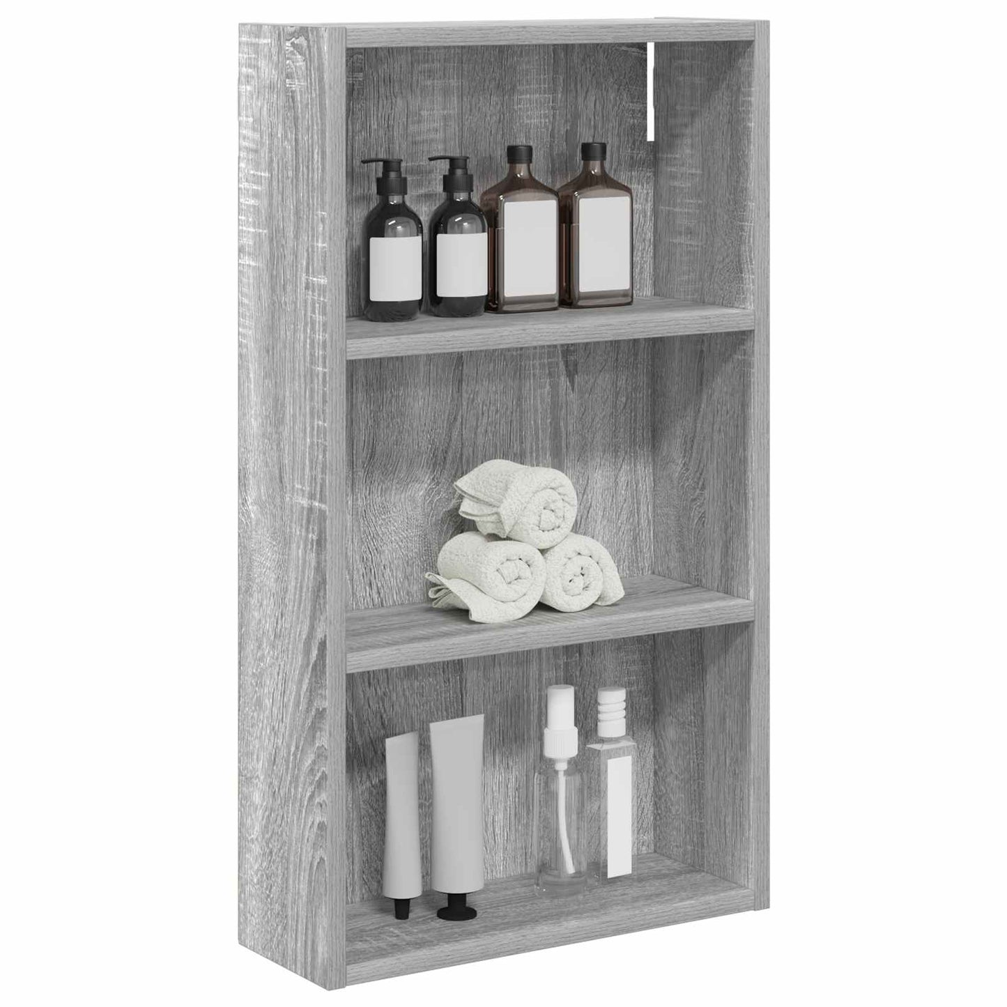 vidaXL Ντουλάπα τοίχου μπάνιου Γκρι Σονομά 40 x 14 x 70 εκ