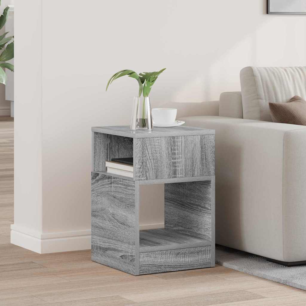 vidaXL End Table Γκρι Sonoma 30,5 x 30 x 45 εκ Επεξεργασμένο Ξύλο