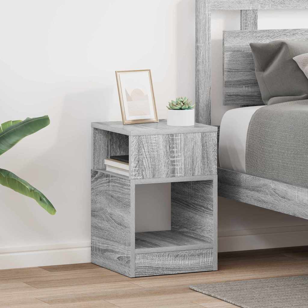 vidaXL End Table 2 τεμ. Γκρι Sonoma 30,5 x 30 x 45 εκ