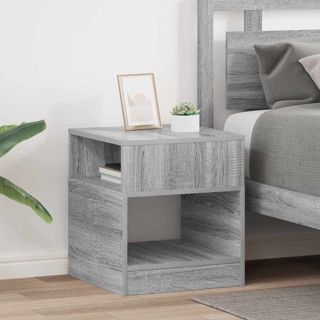 vidaXL End Table 2 τεμ. Γκρι Sonoma 40,5 x 40 x 45 εκ