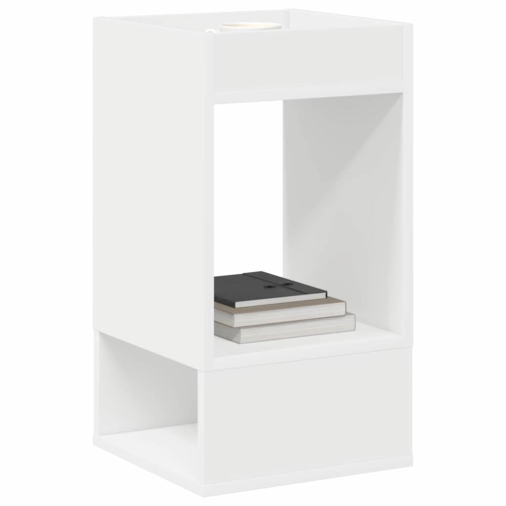 vidaXL End Table Λευκό 30 x 30 x 56 εκ. Επεξεργασμένο Ξύλο