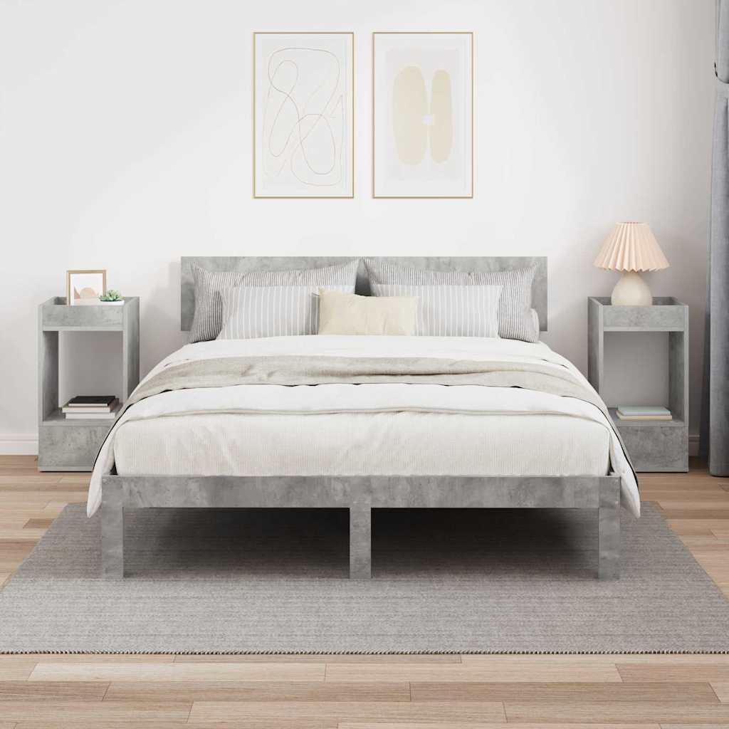 vidaXL End Table 2 τεμ. Σκυρόδεμα Γκρι 30 x 30 x 56 εκ.