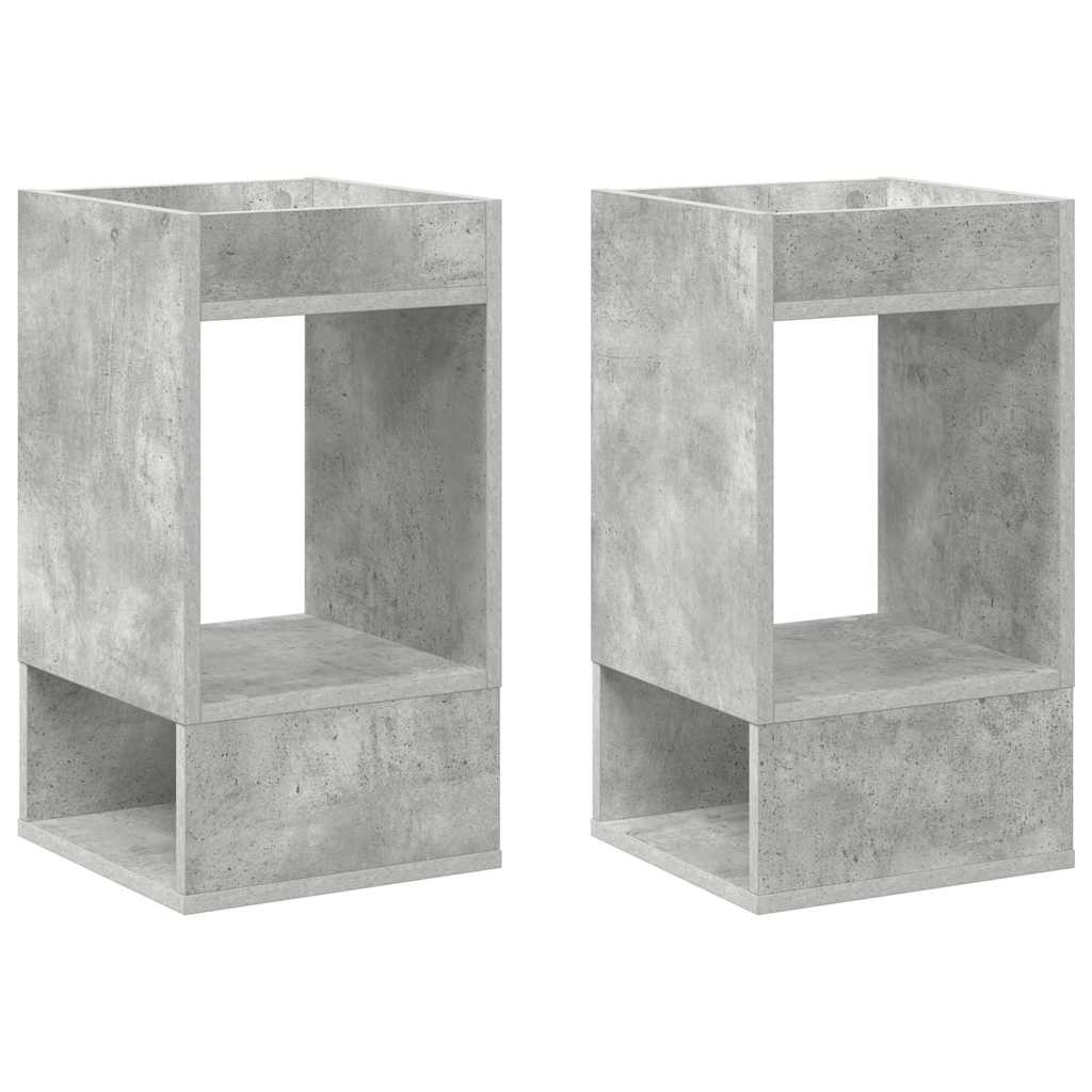 vidaXL End Table 2 τεμ. Σκυρόδεμα Γκρι 30 x 30 x 56 εκ.