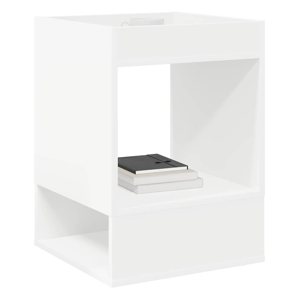vidaXL End Table Λευκό 40 x 40 x 56 εκ. Επεξεργασμένο Ξύλο