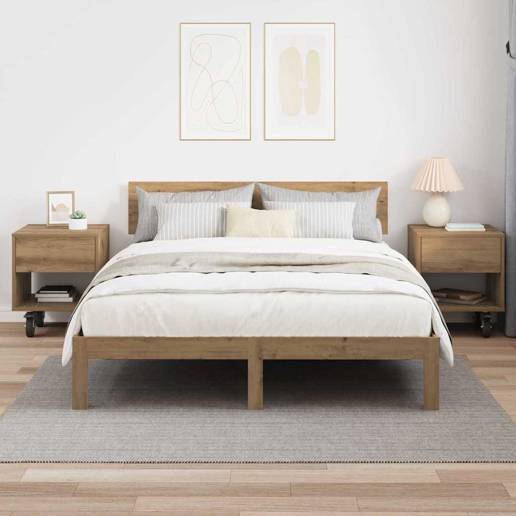 vidaXL Κομοδίνο 2 τμχ. Artisan Oak 40,5 x 40 x 48 εκ.