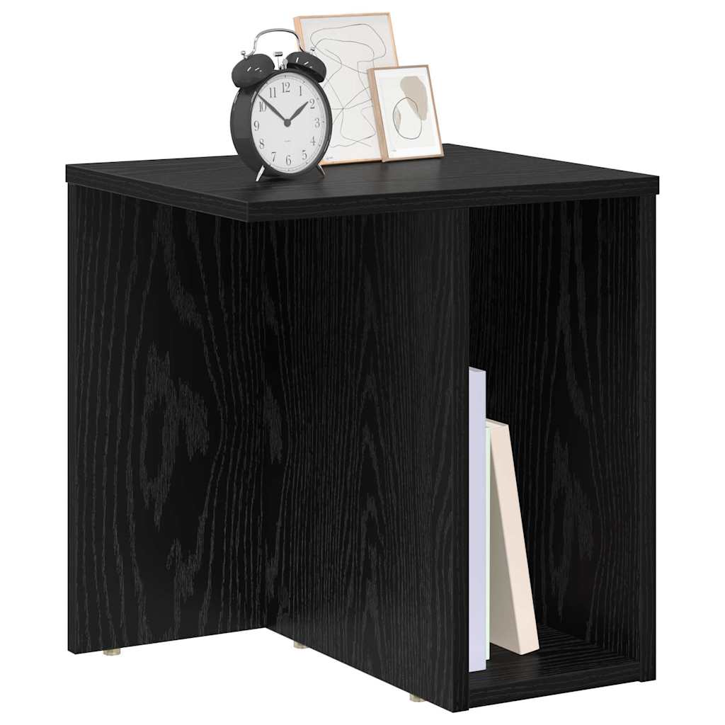 vidaXL End Table Μαύρη Οξυά 37 x 32 x 40 εκ Επεξεργασμένο Ξύλο
