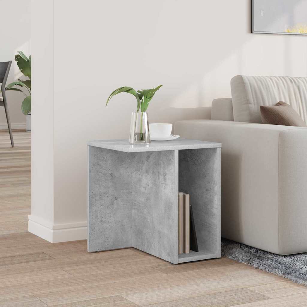 vidaXL End Table Σκυρόδεμα Γκρι 37 x 32 x 40 εκ Επεξεργασμένο Ξύλο