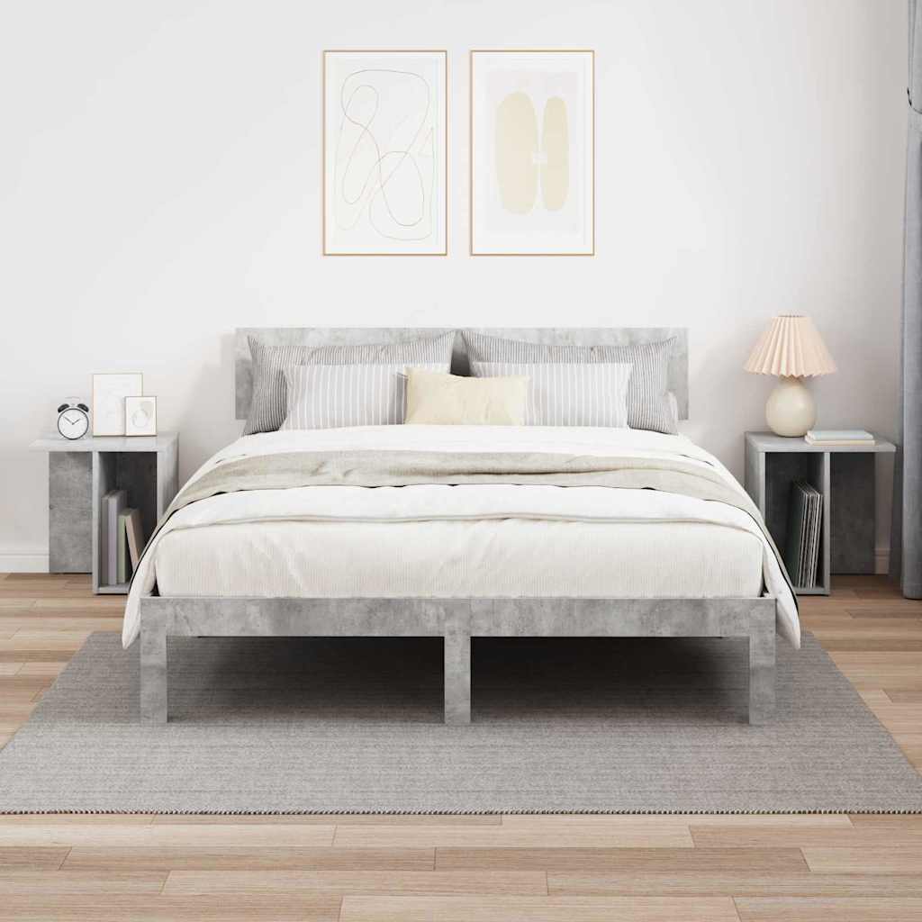 vidaXL End Table 2 pcs Σκυρόδεμα Γκρι 37 x 32 x 40 εκ