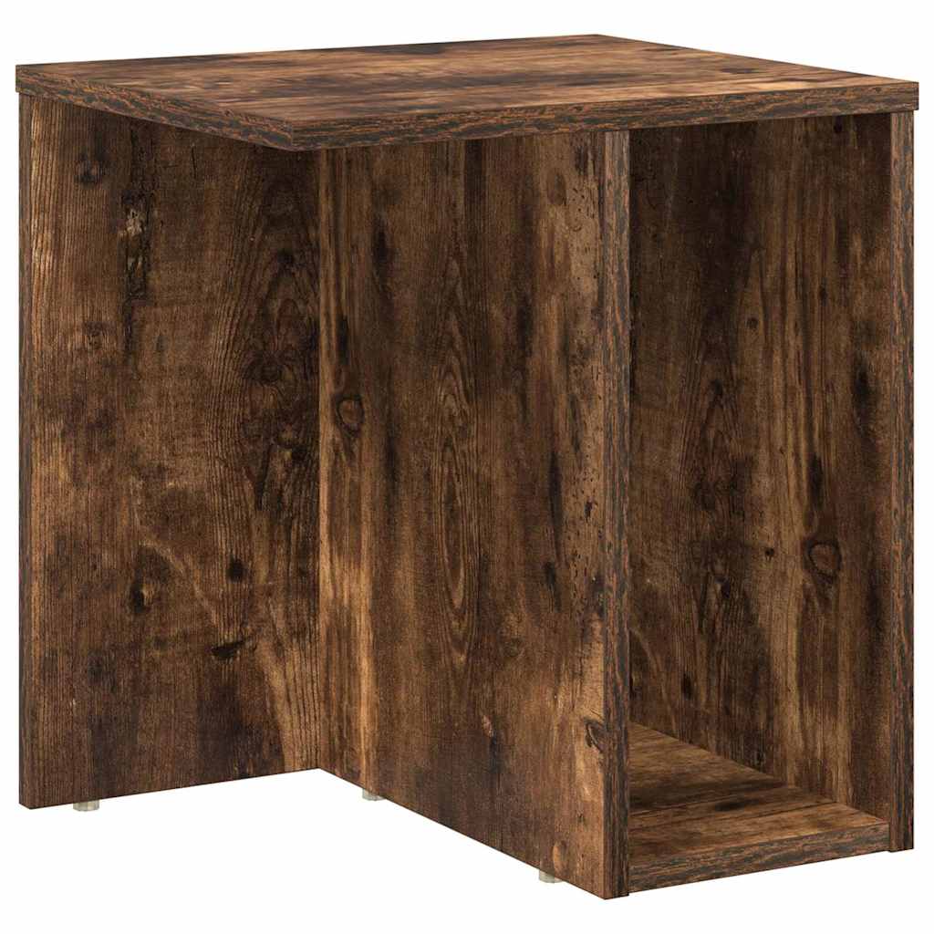 vidaXL End Table Καπνισμένο Ξύλο Δρυός 37 x 32 x 40 εκ