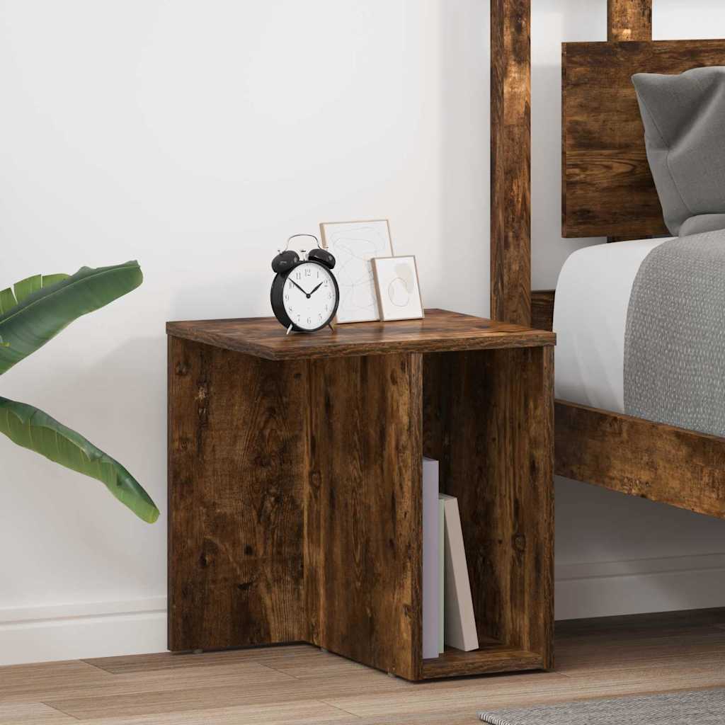 vidaXL End Table 2 τεμ. Καπνισμένο Ξύλο Δρυός 37 x 32 x 40 εκ