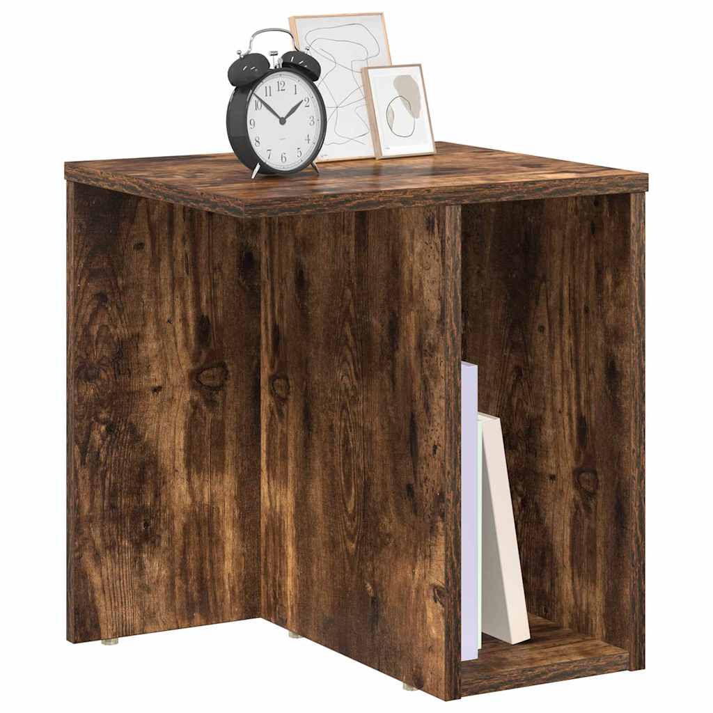 vidaXL End Table 2 τεμ. Καπνισμένο Ξύλο Δρυός 37 x 32 x 40 εκ