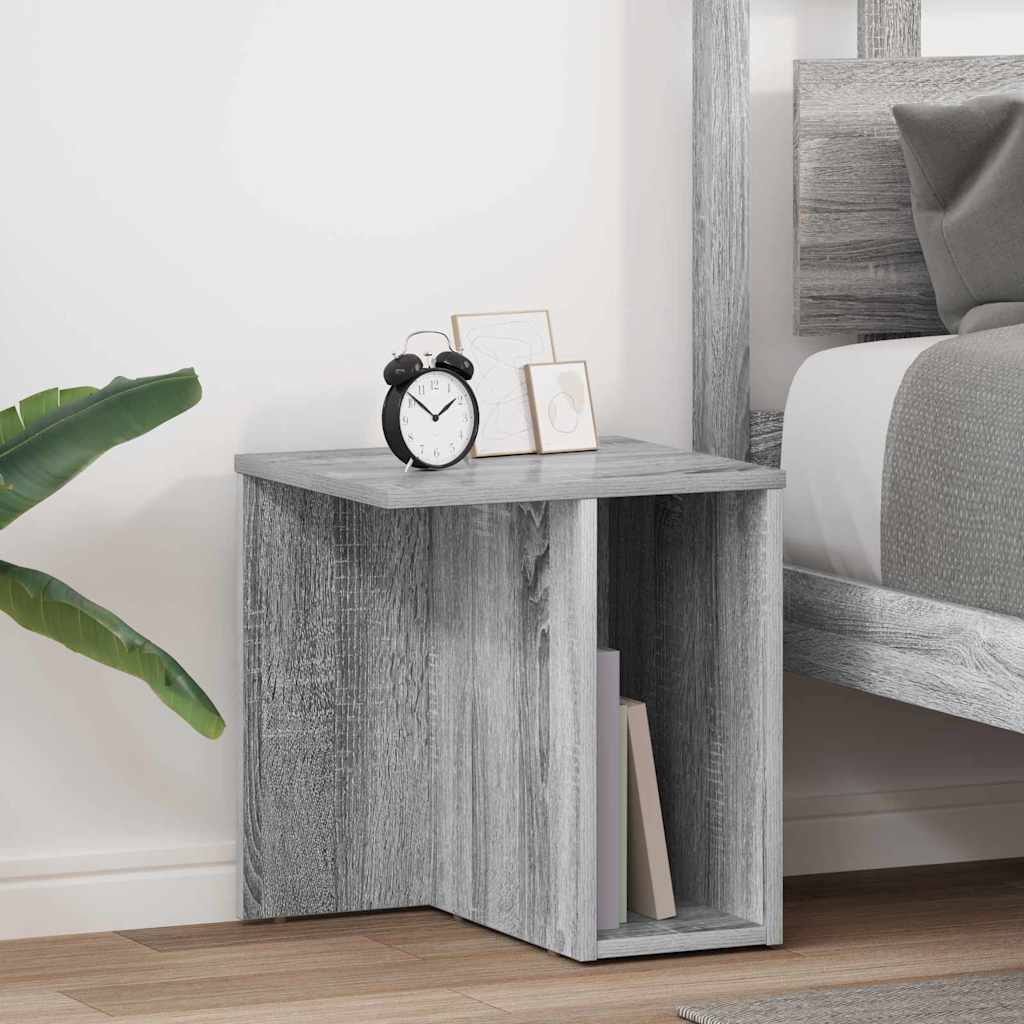 vidaXL End Table 2 τεμ. Γκρι Sonoma 37 x 32 x 40 εκ Επεξεργασμένο Ξύλο
